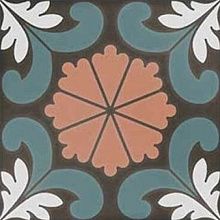 Керамогранит DNA Tiles Sync Flower Blue 15x15