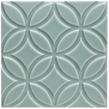 Настенный декор (вставка) Adex Neri Liso Botanical Sea Green 15x15