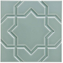 Настенный декор (вставка) Adex Neri Liso Star Sea Green 15x15