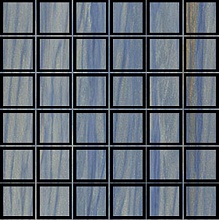 Mosaico Azul Macauba 6Mm Rett 5X5 30x30