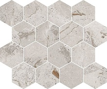 Мозаика Cerdomus Karnis Mosaico Esagona Silver Levigato 33x27.5