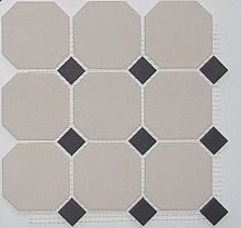 Керамогранит TopCer White Octagon 16/Black Dots 14 30x30